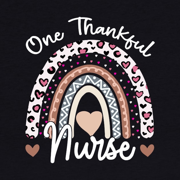 one thankful nurse rainbow leopard heart by Jhon Towel